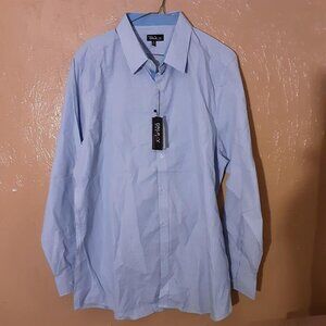 GALAXY MENS BLUE LONG SLEEVE SHIRT SIZE XL